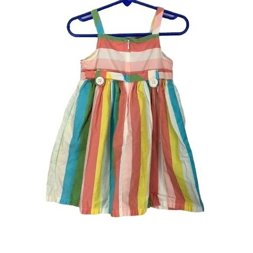 Gymboree‎ Infant Girls Rainbow Striped Sleeveless Dress 18-24 Months